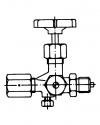 11200 Shut-off valve according to DIN 16 271 and similar to form A clamping sleeve - connection with vent screw with test connection M 20x1.5 valves by ARMANO