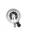 1610.91 Bourdon tube pressure gauges RSCh 63-3 with direct limit switch contact assembly magnetic contact, bayonet ring case stainless steel, safety category S3 according to DIN EN 837-1, mechanical pressure measuring instruments ARMANO