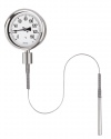 8222 Gas-actuated thermometers TFChg 100 with capillary line crimped-on ring case stainless steel ARMANO