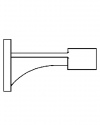 Gauge holder bracket DIN 16 281 aluminum black stainless steel 1.4571 aluminum blank distance D 60 mm 100 mm 160 mm (2.36, 4, 6 inch) gauge holder brackets by ARMANO