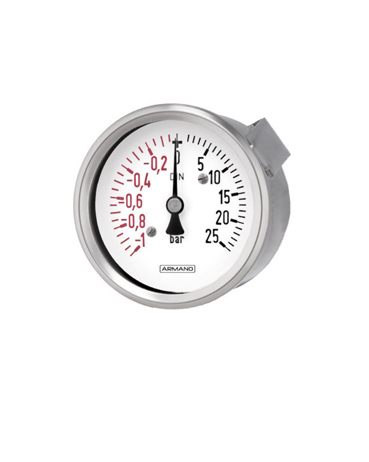 4104 Plattenfeder-Manometer senkrecht PsPChg80-3rmBFr -1-25bar Feuerwehrmanometer