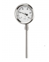 8102 Bimetal thermometers TBiSChgG 63 rigid mount crimped-on ring case stainless steel 120 °C (248 °F) b1 8x55 mm 855 ARMANO