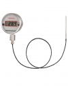 TDKCh100  Lilly Digitalthermometer mit Fernleitung Bajonettringgehäuse CrNi-Stahl 3,6 V Lithiumbatterie auswechselbar 4-stellige LCD-Anzeige