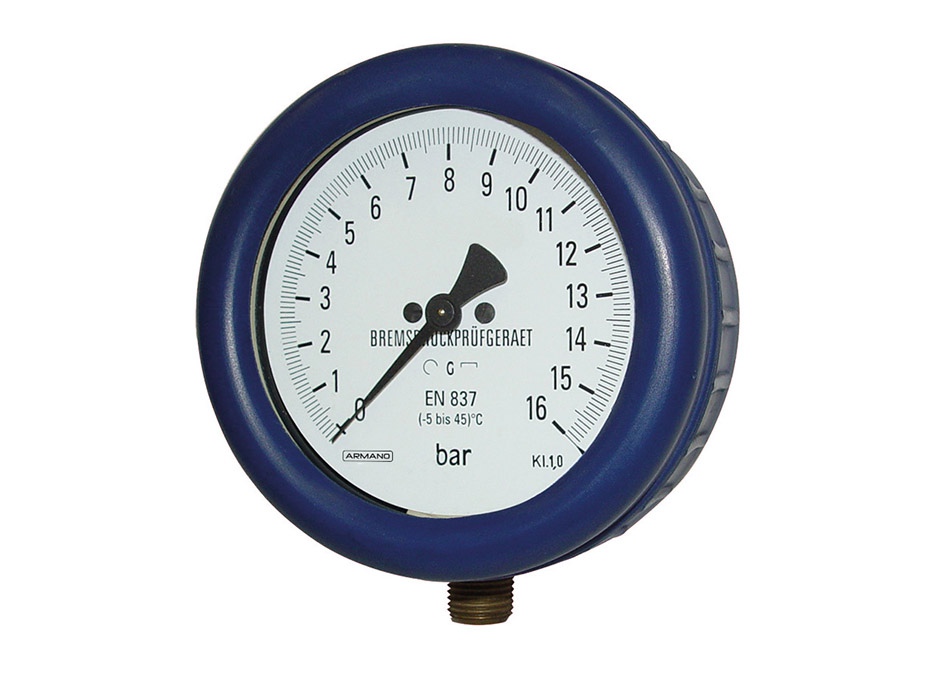 Rohrfedermanometer Einfach-Manometer: RB 100 – 1 0-16 bar Schutzkappe ARMANO