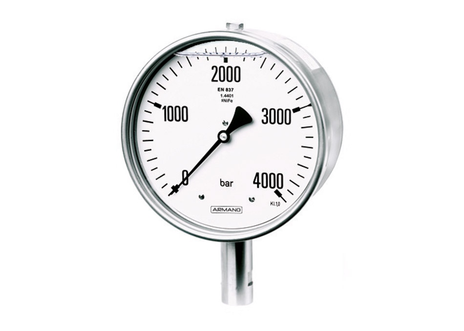 Bourdon tube pressure gauge RSChG 100 – 3 / RSChG 160 – 3 ARMANO Messtechnik GmbH
